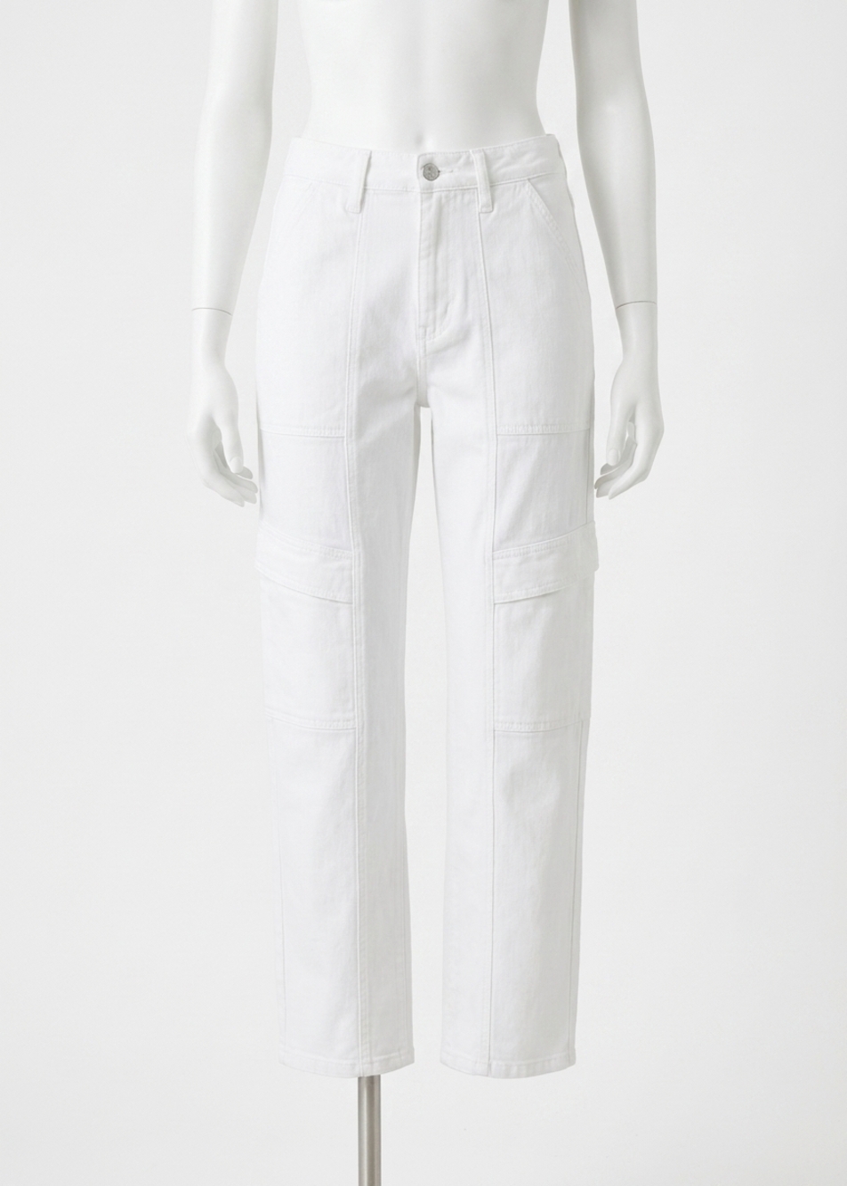 NEW AGOLDE cooper cargo jeans in white